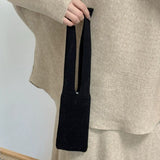 110817, SHORT STRAP RIBBED KNIT IPHONE SLEEVE POUCH