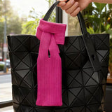 110817, SHORT STRAP RIBBED KNIT IPHONE SLEEVE POUCH
