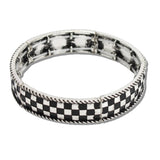 110831, WESTERN CHECKERBOARD STRETCH BRACELET