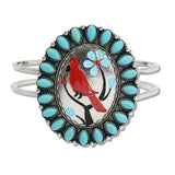 110833, WESTERN TURQUOISE CARDINAL BANGLE BRACELET