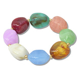 110836, GEOMETRIC RESIN BEAD STRETCH BRACELET