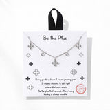 110842, BE THE PLUS DAINTY CLOVER AND CUBIC ZIRCONIA CHARM NECKLACE