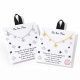 110842, BE THE PLUS DAINTY CLOVER AND CUBIC ZIRCONIA CHARM NECKLACE