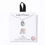 110846, LADY OF GRACES DAINTY VIRGIN MARY CHARM NECKLACE