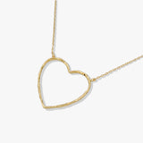 110848, HEART WITHIN CUTOUT VALENTINE HEART NECKLACE