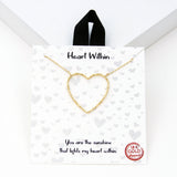 110848, HEART WITHIN CUTOUT VALENTINE HEART NECKLACE