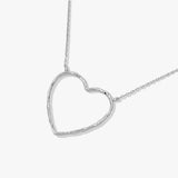 110848, HEART WITHIN CUTOUT VALENTINE HEART NECKLACE