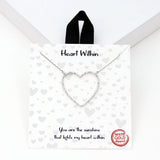 110848, HEART WITHIN CUTOUT VALENTINE HEART NECKLACE