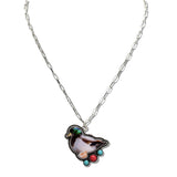 110875, WESTERN MALLARD DUCK PENDANT NECKLACE