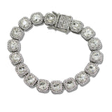 110882, GEOMETRIC LINK PAVE RHINESTONE BRACELET