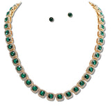 110883, GEOMETRIC LINK PAVE RHINESTONE NECKLACE