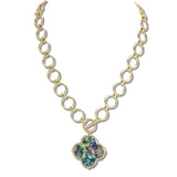 110886, CLOVER TOGGLE PENDANT CHAIN NECKLACE