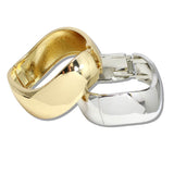 110917, BOLD SCULPTURAL HINGED BANGLE BRACELET