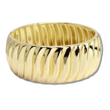 110919, POLISHED RIBBED HINGED BANGLE BRACELET