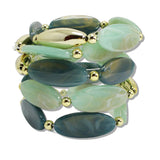110995, ACETATE MULTI LAYERED STRETCH BRACELET