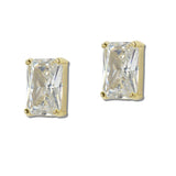 111052, EMERALD CUT CZ STUD EARRINGS