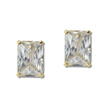 111052, EMERALD CUT CZ STUD EARRINGS