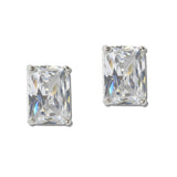 111052, EMERALD CUT CZ STUD EARRINGS