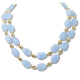 111056, RESIN BEADED DOUBLE LAYERED NECKLACE