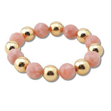 111072, NATURAL GEMSTONE BEADED STRETCH BRACELET wholesale fashion jewelry - GOOD FEELINGS, INC