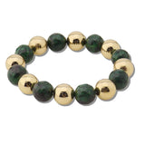 111072, NATURAL GEMSTONE BEADED STRETCH BRACELET wholesale fashion jewelry - GOOD FEELINGS, INC