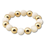 111072, NATURAL GEMSTONE BEADED STRETCH BRACELET wholesale fashion jewelry - GOOD FEELINGS, INC