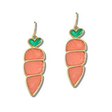111092, ENAMEL EASTER CARROT DROP EARRINGS wholesale fashion jewelry - GOOD FEELINGS, INC