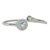 111106, ROUND CUT CZ HALO OPEN CUFF BRACELET wholesale fashion jewelry - GOOD FEELINGS, INC