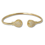 111109, PAVE CZ TEARDROP OPEN CUFF BRACELET wholesale fashion jewelry - GOOD FEELINGS, INC