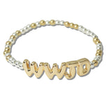 111127, WWJD [What Would Jesus Do] BEADED STRETCH BRACELET wholesale fashion jewelry - GOOD FEELINGS, INC