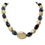 111177, BOLD RESIN AND METALLIC STATEMENT NECKLACE wholesale fashion jewelry - GOOD FEELINGS, INC