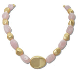 111177, BOLD RESIN AND METALLIC STATEMENT NECKLACE wholesale fashion jewelry - GOOD FEELINGS, INC
