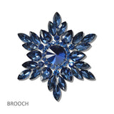 111182, FLORAL SUNBURST CRYSTAL BROOCH PIN wholesale fashion jewelry - GOOD FEELINGS, INC