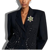 111182, SORORITY FLORAL BURST CRYSTAL BROOCH PIN wholesale fashion jewelry - GOOD FEELINGS, INC