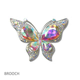 111183, CRYSTAL RHINESTONE BUTTERFLY BROOCH PIN wholesale fashion jewelry - GOOD FEELINGS, INC