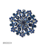 111184, CRYSTAL MEDALLION BROOCH PIN wholesale fashion jewelry - GOOD FEELINGS, INC