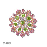 111184, SORORITY CRYSTAL MEDALLION BROOCH PIN wholesale fashion jewelry - GOOD FEELINGS, INC