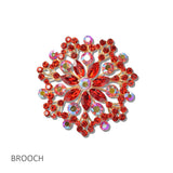 111184, CRYSTAL MEDALLION BROOCH PIN wholesale fashion jewelry - GOOD FEELINGS, INC