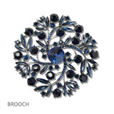 111185, CRYSTAL FLORAL VINE BROOCH PIN wholesale fashion jewelry - GOOD FEELINGS, INC
