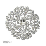 111185, CRYSTAL FLORAL VINE BROOCH PIN wholesale fashion jewelry - GOOD FEELINGS, INC