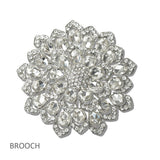 111187, CRYSTAL BOTANICAL BROOCH PIN wholesale fashion jewelry - GOOD FEELINGS, INC