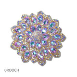 111187, CRYSTAL BOTANICAL BROOCH PIN wholesale fashion jewelry - GOOD FEELINGS, INC