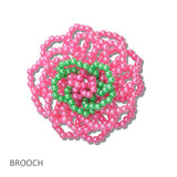 111188, SORORITY PEARL BEADED FLORAL BROOCH PIN wholesale fashion jewelry - GOOD FEELINGS, INC