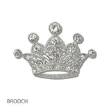 111193, PAVE RHINESTONE CROWN BROOCH PIN wholesale fashion jewelry - GOOD FEELINGS, INC