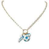 111200, WORLD CUP SOCCER FAN NATION CHARM NECKLACE wholesale fashion jewelry - GOOD FEELINGS, INC