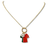 111201, WORLD CUP SOCCER FAN NATION CHARM NECKLACE wholesale fashion jewelry - GOOD FEELINGS, INC
