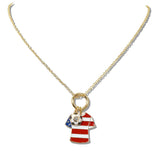 111201, WORLD CUP SOCCER FAN NATION CHARM NECKLACE wholesale fashion jewelry - GOOD FEELINGS, INC