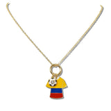 111201, WORLD CUP SOCCER FAN NATION CHARM NECKLACE wholesale fashion jewelry - GOOD FEELINGS, INC