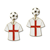 111202, WORLD CUP SOCCER FAN JERSEY DROP EARRINGS wholesale fashion jewelry - GOOD FEELINGS, INC