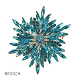 111225, CRYSTAL RHINESTONE STARBURST BROOCH PIN wholesale fashion jewelry - GOOD FEELINGS, INC